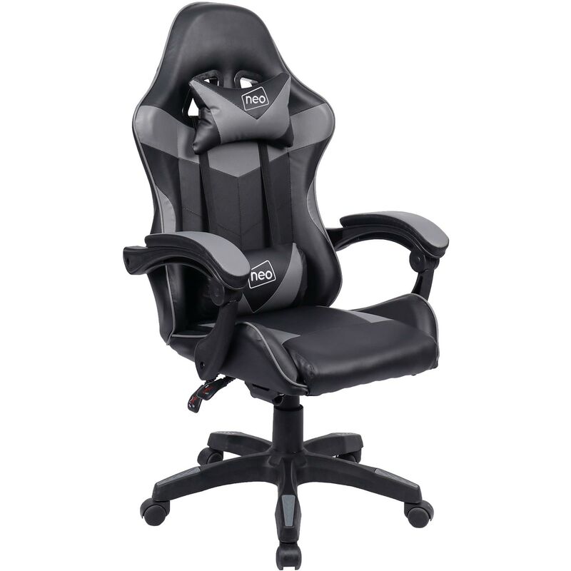 Neo Grey Sport Racing Gaming Office Chair