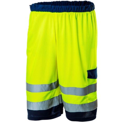 NEO kurze Warnschutzhose 100% Polyester gelb M