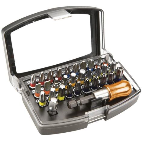 NEO Set mit 32 Schraubendreherbits 1/4"", S2-Stahl