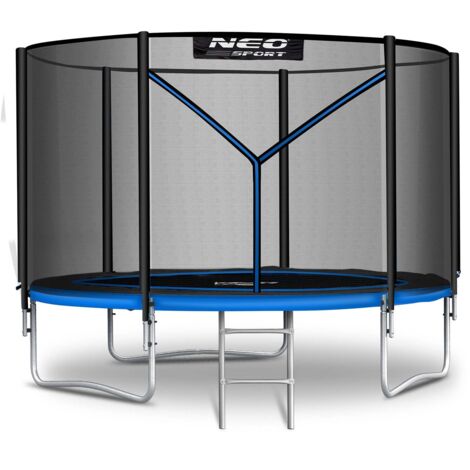 Neo-Sport Gartentrampolin (312 cm) mit Sicherheitsnetz und Leiter