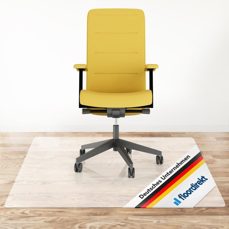 Neo Tapis de Protection pour sols durs pour Chaise de Bureau, épaisseur 1,5 mm, Semi-Transparent, 114 x 100 cm