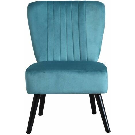 main image of "Neo Teal Crushed Velvet Shell Accent Chair"
