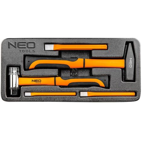 NEO TOOLS - 5er-Set Hämmer und Durchschläger - Werkstattschrank-Einsatz