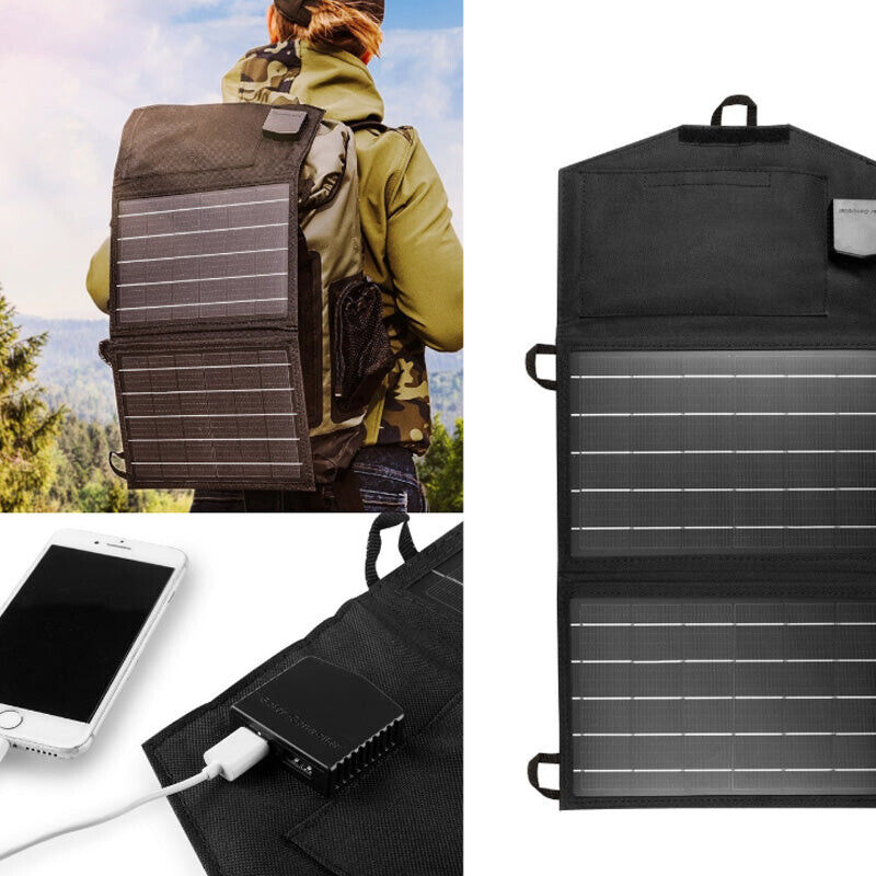 Panneau solaire portable 15W, chargeur solaire NEO tools - 90-140