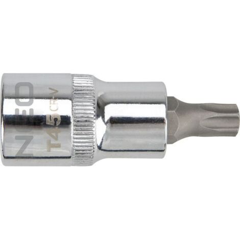 NEO Torx T45 Bit 55 mm – 1/2 Zoll Stecknuss, Chrom-Vanadium-Stahl