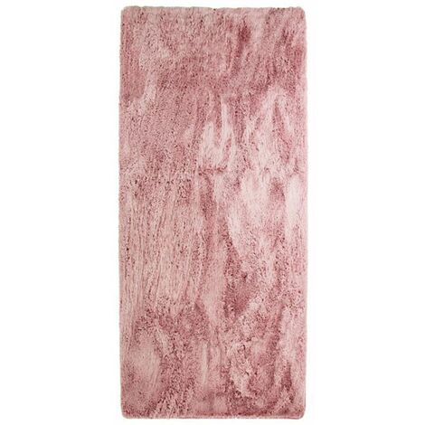 NEO YOGA - Tapis lavable à base fine et souple extra doux rose 80x180