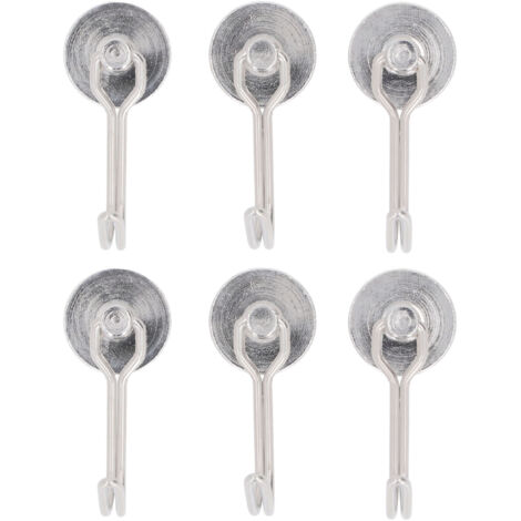 Neodym-Drehmagnethaken für Küche und Haushalt, Nickel – 6 Stück, Tragkraft 0–8 kg, G20, 180°
