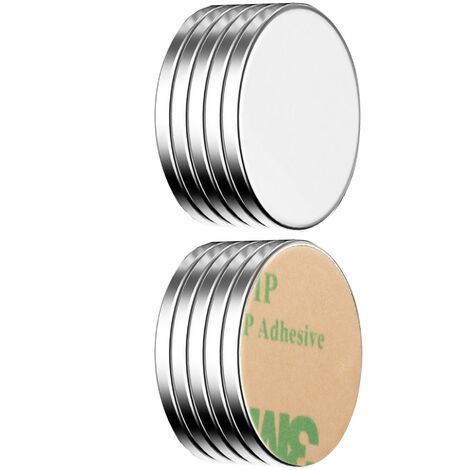 Neodym Klebe-Magnete 10x selbstklebend Magnet Scheibe stark rund klein 32x2mm