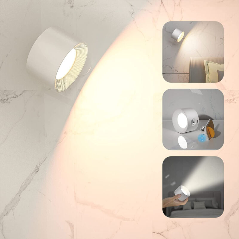 Image of Neoglint 1pc 4.5W usb Lampada da comodino Lampada da libro incorporata 2000mAh Cella ad alta capacità ricaricabile per soggiorno Camera da letto