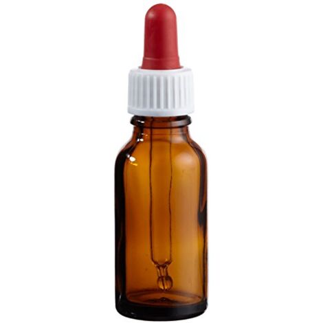 neoLab 1-7241 Flacone con pipetta contagocce, ad avvitamento, da 20 ml, marrone