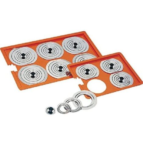 neolab e en-4107 coperchio in acciaio inox per bagno e-4087, con 4 anelli, 80 mm