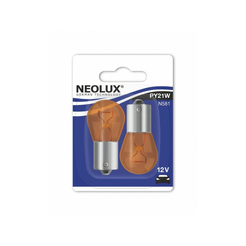 NEOLUX Standard Bulbs - PY21W 12V 21W (581) Amber BAU15s - N581-02B