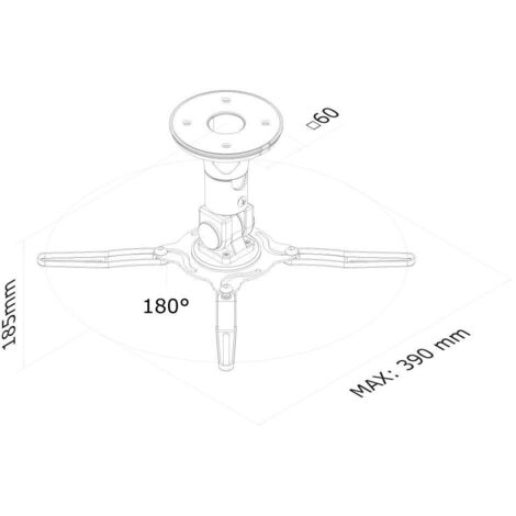 Neomounts BEAMER-C50 Support de plafond pour vidéoprojecteur - h18.5 cm - orientable