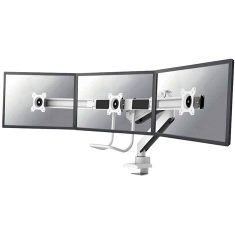 Neomounts by Newstar NM-D775DX3WHITE x3 Support de table pour écran 43,2 cm (17) - 61 cm (24) mobile, rotatif, inclinab
