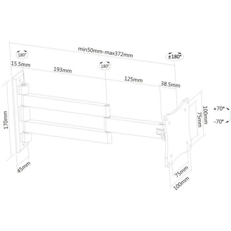 Neomounts FPMA-W830BLACK TV-Halterung 68,6 cm (27") Schwarz
