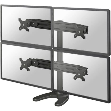 Neomounts Piedistallo per monitor FPMA-D700DD4 4 Display: (s) 48,3 cm (19) - 76,2 cm (30) Nero Regolabile in altezza,