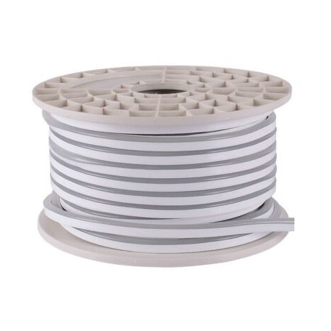 Neon Flexible LED impermeable IP65 6W/m DC12V 120 SMD/m longitud 50m - Día blanco 6000K