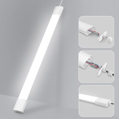 Neon LED 120CM, 36W 4000LM Reglette LED 120CM, 4000K IP65 Tube LED