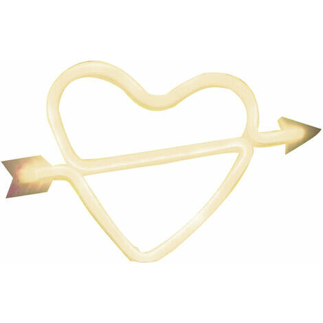 neon led, boitier de batterie + USB a double usage (style Cupidon-blanc) RUIOIU