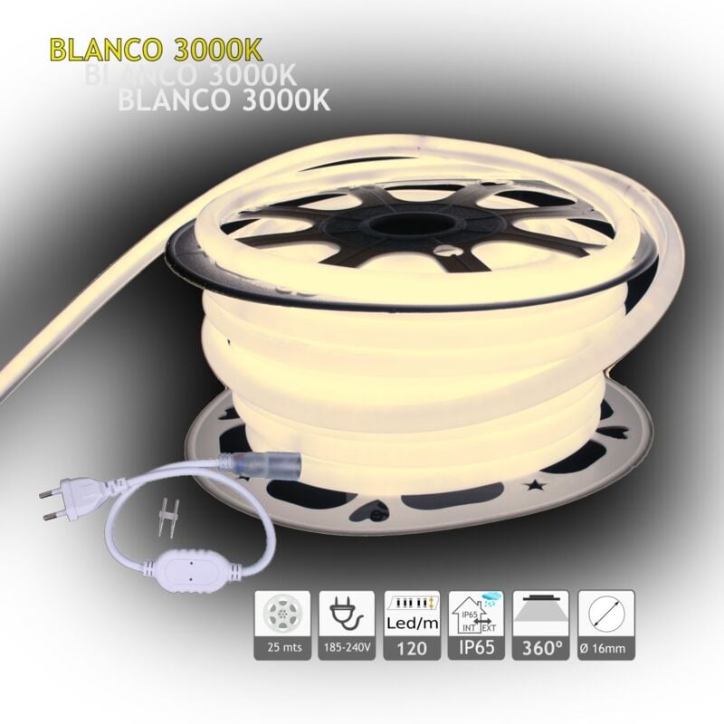

Neón LED circular 360 flexible 3000K 220V 120 led metro 25m - Jandei