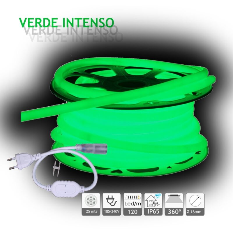 

Jandei Neón LED circular 360 flexible VERDE 220V 120 led metro 25m