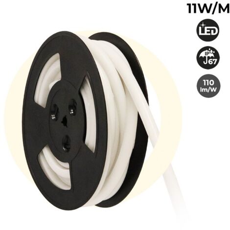 Néon LED flexible 24V DC - 12x12mm - 10 mètres - Kit complet - - Blanc Neutre