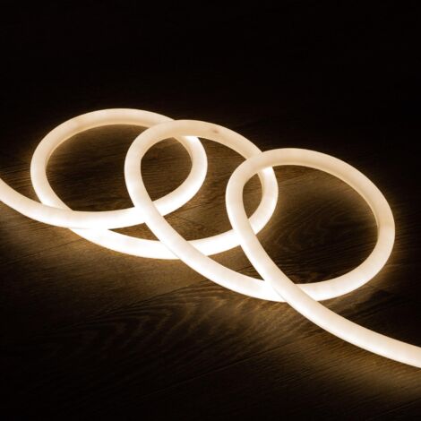 Néon LED Flexible 360 Rond Dimmable 120 LED/m 220V AC Blanc Neutre IP67 sur Mesure