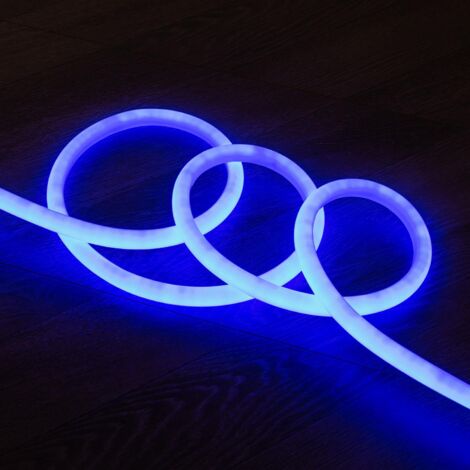 Néon LED Flexible 360 Rond Dimmable 120 LED/m 220V AC Bleu IP67 sur Mesure