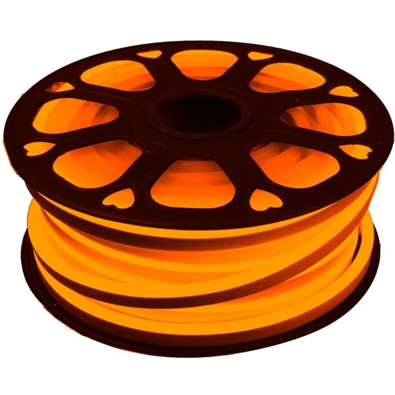 

Tira LED NEON flexible 25m, Color luz Blanco Cálido 2200K 12VDC 8 * 16mm, corte 2,5cm, 120 led/m SMD2835, decoración, formas, cartel led - Jandei