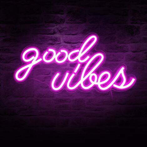 Neon-LED-Leuchtschild mit Acrylsockel, US-Stromversorgung