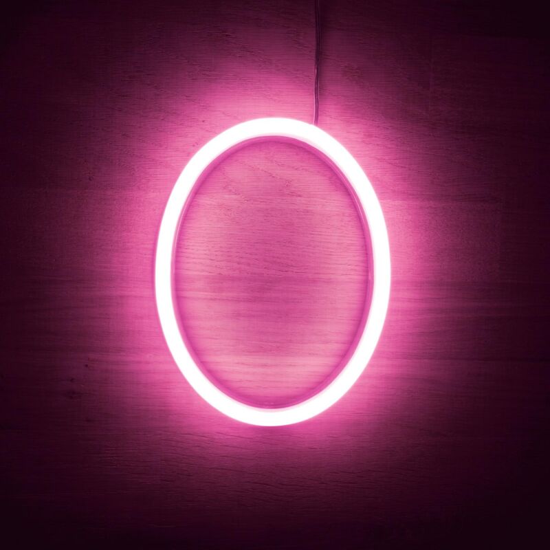 Neon LED Symbole und Nummern Rosa 0 Rosa - 68273_137189