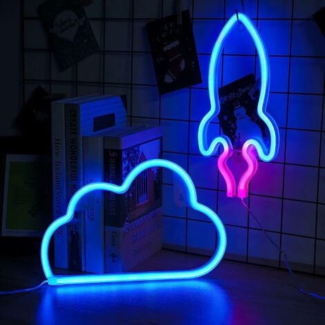 LED Clouds Neon Light Blue, Batterie ou USB Alimenté Nuages Lettrage  lumineux, Nuages LED Signes pour mur, LED Cloud Neon Sign, LED Clouds Neon  Lampe