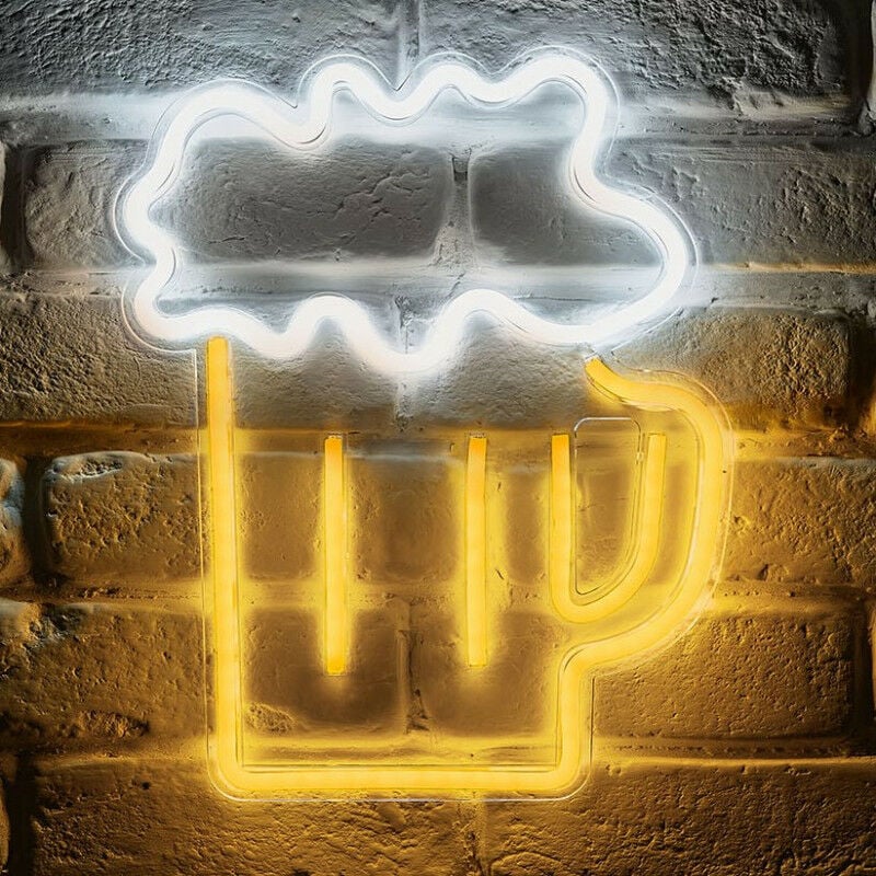 Néon mural usb Chope de bière Ostaria