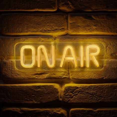 Néon mural USB On Air jaune Ostaria