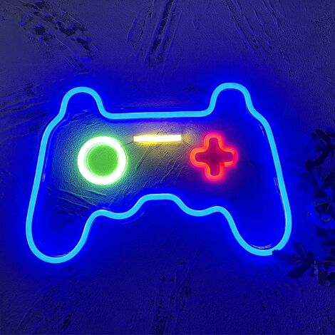 Neon Sign, Gamepad Shape Led Neon Light Wall Gaming Room Decoration, Neon Light Sign Gamer Gift for Teen Boys Game Decor Bedroom, Gamer Console Neon Lights for Children Game Room Interior Decoration,1pcs
