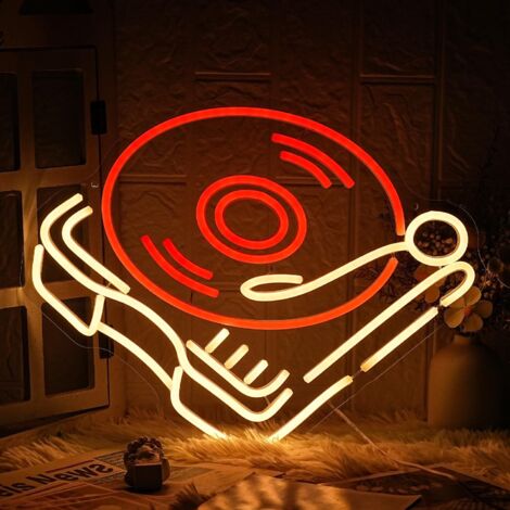 Néons platine vinyle rétro : néons vinyle rouge chaud, pour studios, chambres et bars