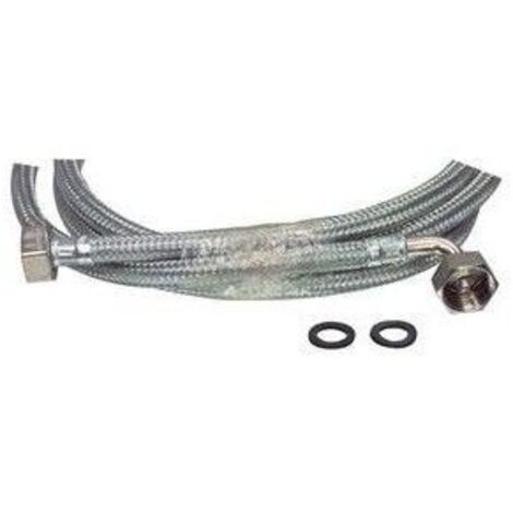 NEOPERL Tuyau d'Alimentation en Métal 1/2 pouce Droit - 3/4 '' Coudé 10 bar 90 °C 1.50 m