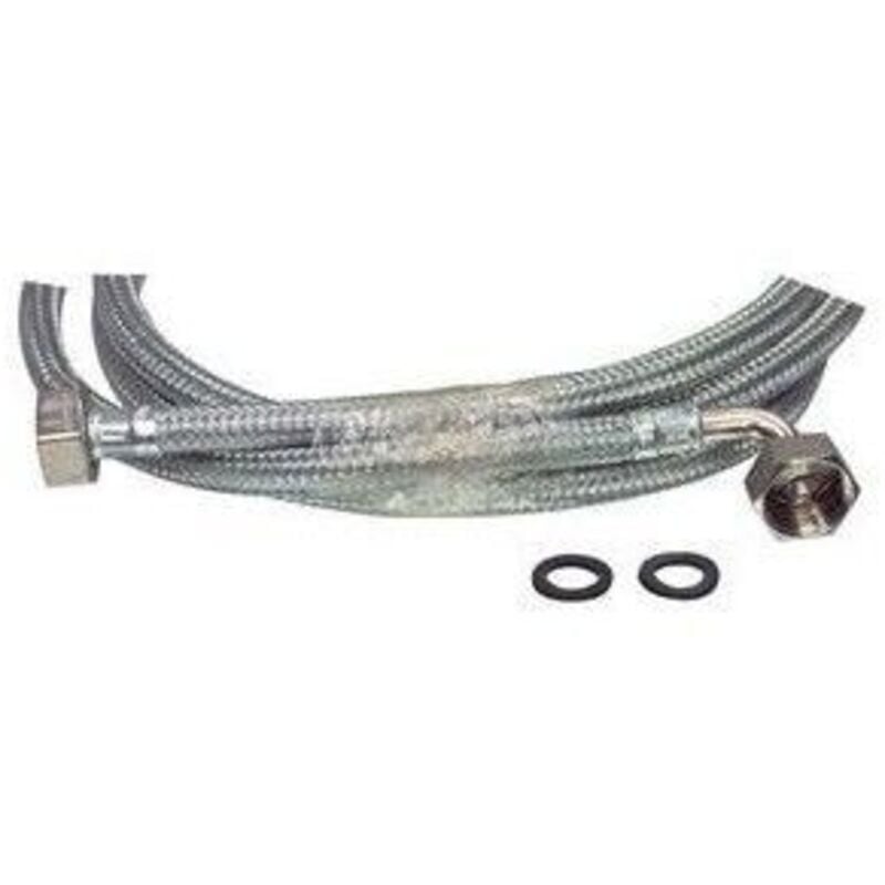 Neoperl Tuyau d'Alimentation en Métal 1/2 pouce Droit - 3/4 '' Coudé 10 bar 90 °c 2.00 m