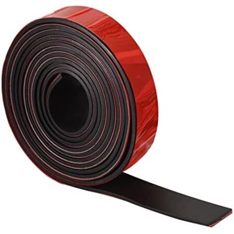 Neopren-Gummistreifen auf Rolle, starker Kleber auf der Rückseite, 4 mm (D) x 10 mm (B) x 3000 mm (L), DIY-Dichtung, Dichtungspolster, vibrationsdämpfender Teppich