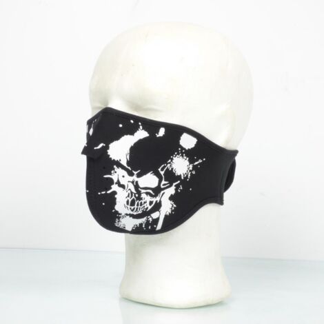 Neoprenmaske der Marke Mad, Modell Skull, schwarz-weiß, für