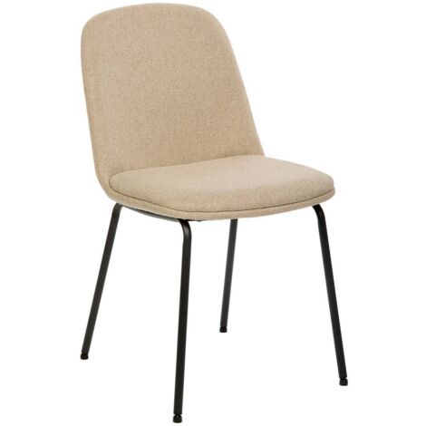 Neora Stuhl Stoff Beige L58xl46xH82 cm - Atmosphera créateur d'intérieur