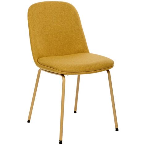 Neora Stuhl Stoff Gelb Ocker L58xl46xH82 cm - Atmosphera créateur d'intérieur