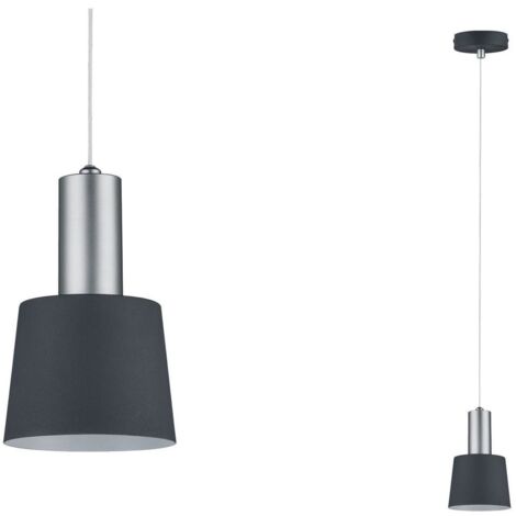 Neordic Haldar Pendelleuchte Dunkelgrau Chrom