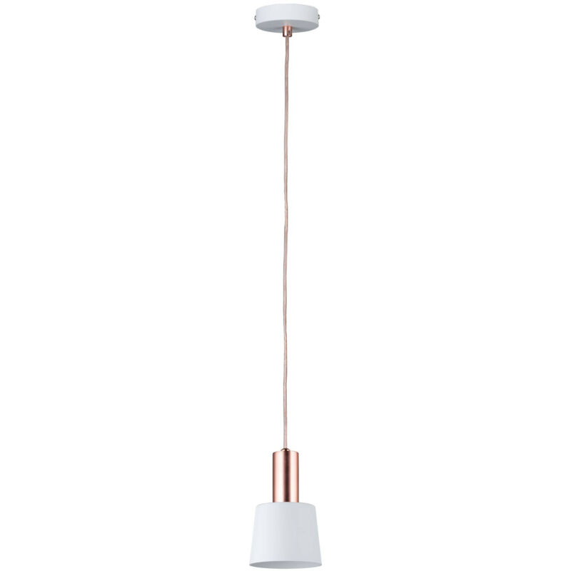 Suspension led E14 Max 20W AC230V Ø120mm Blanc/Cuivre