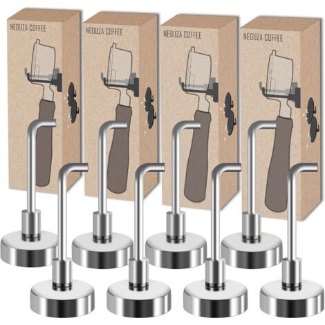 NEOUZA Lot de 8 crochets magnétiques pour machine à café, accessoires de machine à expresso, porte-filtre, aimant puissant pour accrocher, camping, cuisine, lieu de travail