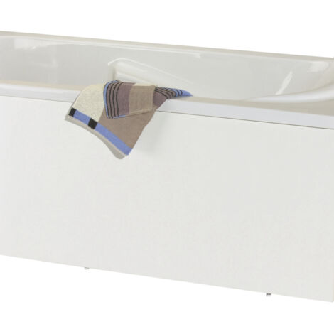 Neova – Habillage de baignoire 1700mm façade mélaminée hydrofuge – Panneau avant avec chants minces – Monté sur vérins réglables 10-40mm