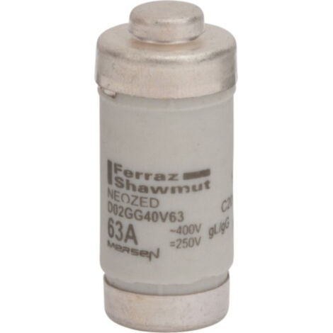 NEOZED-Sicherungseinsatz D02, 63A kupfer