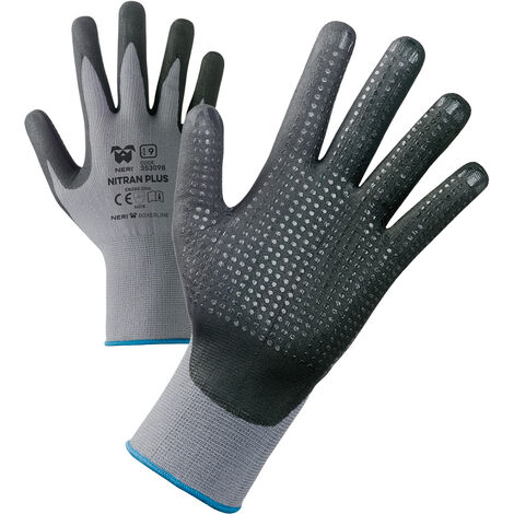 Neri Nitran Plus Arbeitshandschuhe - 9 (L) -  Schwarz / grau