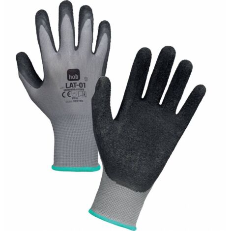 Neri Safety Guanti Da Lavoro LAT-01 Poliestere E Lattice Tg.9 - Conf. 12 Pz
