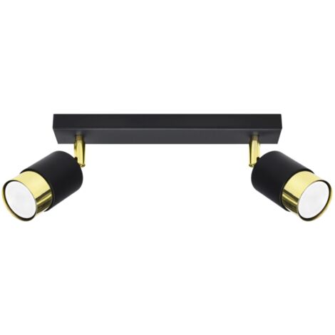 NERO 2 black/gold ceiling lamp